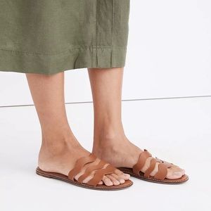 Madewell The Wave Slide Sandal in Vachetta Leather